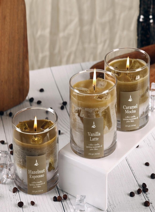PROSPERRO LUMO by Parkash Candles Caramel Mocha Coffee Scented Candle, Paraffin Wax and Gel Wax as ice Cubes- Coffee, Chocolate and Vanilla (Caramel Mocha) - Image 4